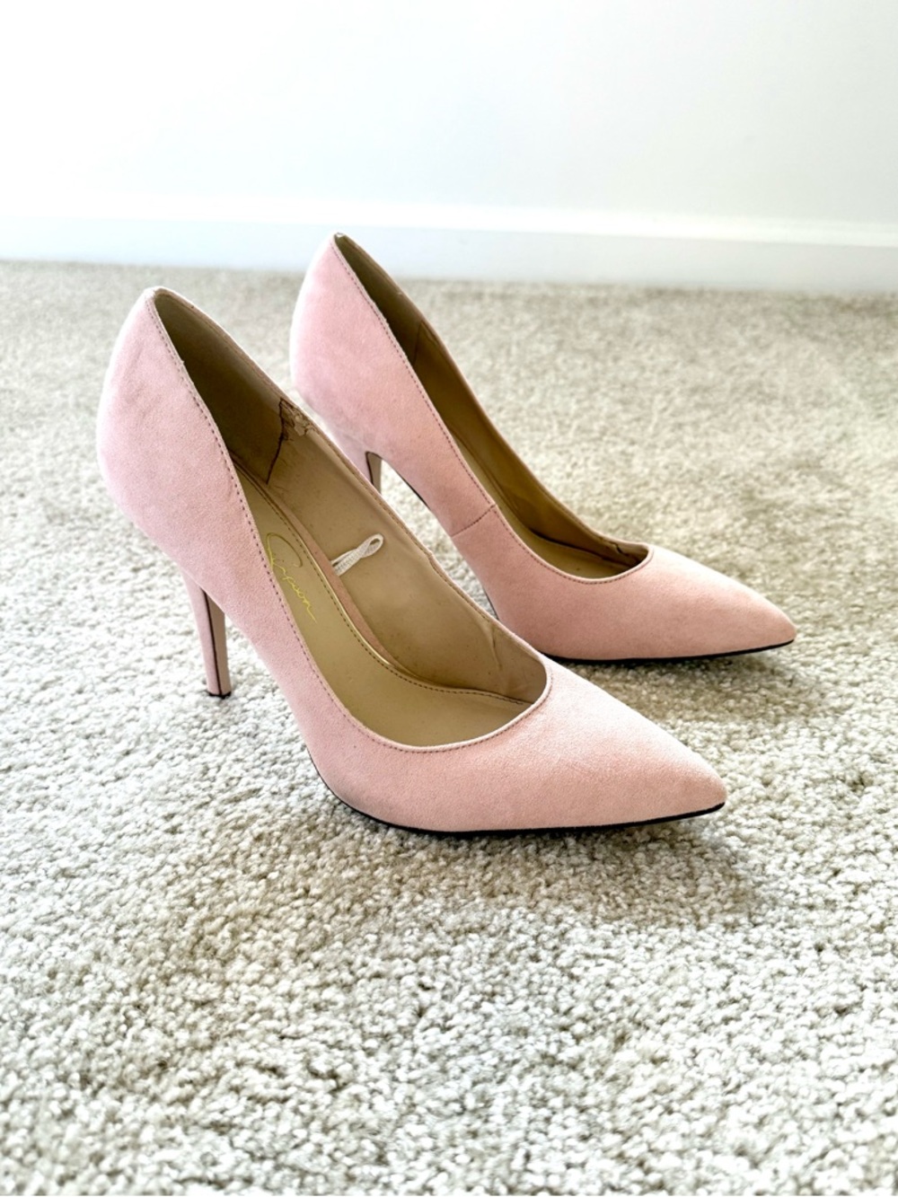 Jessica Simpson Nude Pink Pointed Toe Stiletto Pumps - Picture 2 of 7